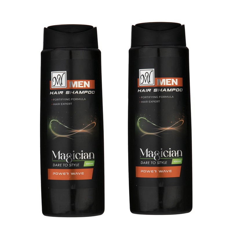 شامپو تقویت کننده مو مای مدل magician power wave حجم 400 میلی لیتر مجموعه 2 عددی